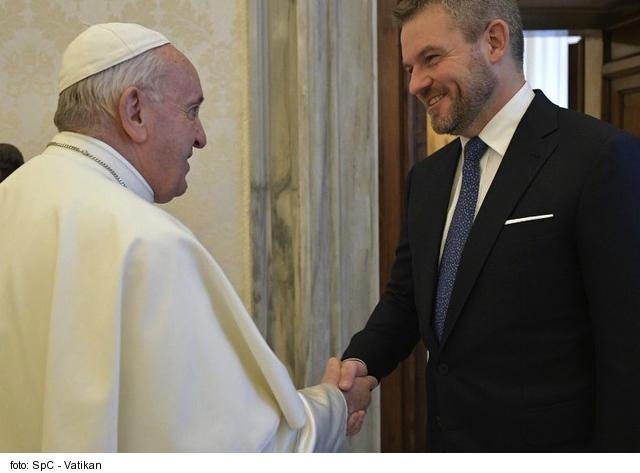 Pápež František prijal predsedu vlády Slovenskej republiky